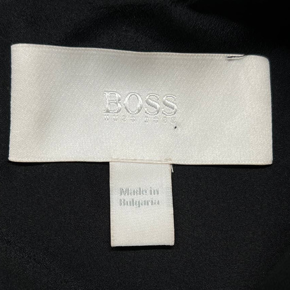 Boss Hugo Boss Inyna Black White Red Striped Crew Neck Sleeveless Blouse Size 4 - Picture 7 of 12